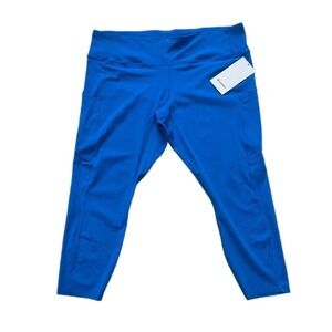 NWT Lululemon Women Plus Size 20 Fast Free Leggings High Rise 25” Blue